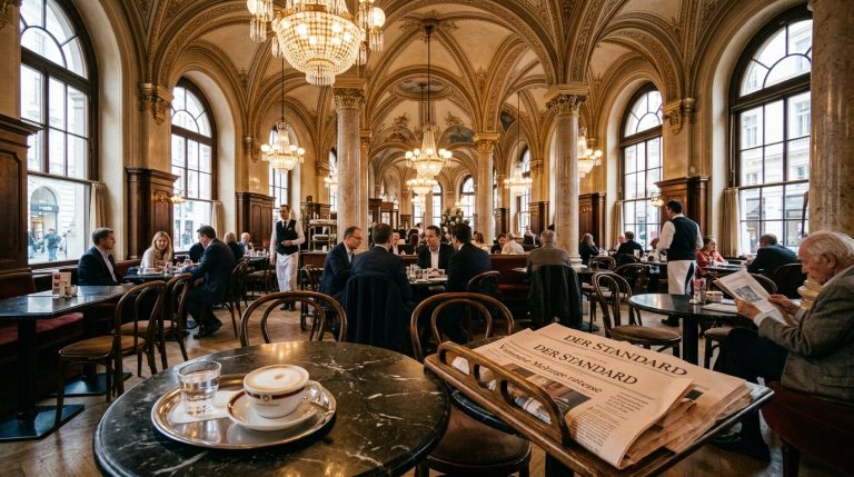 Vienna Coffeehouse Culture: Historic Etiquette, What to Order & Top 7 Cafes 13 Vienna Coffeehouse Culture: Historic Etiquette, What to Order & Top 7 Cafes (AI Generated Image)