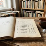 Open textbook showing Czech alphabet letters and diacritical marks (AI Generated Image)